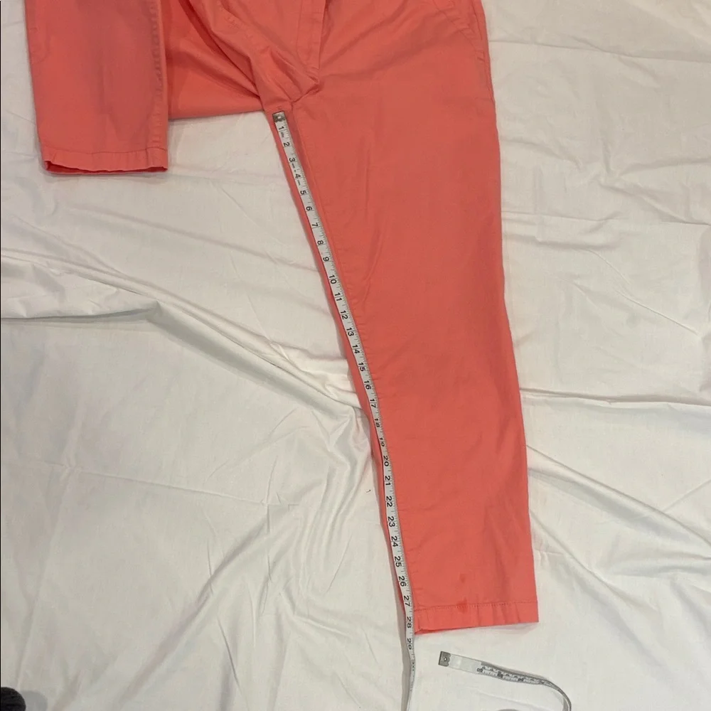 Talbots Coral-Orange Chino Trousers - Picture 6 of 9